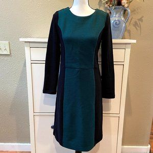 Boden green and black ponte dress
